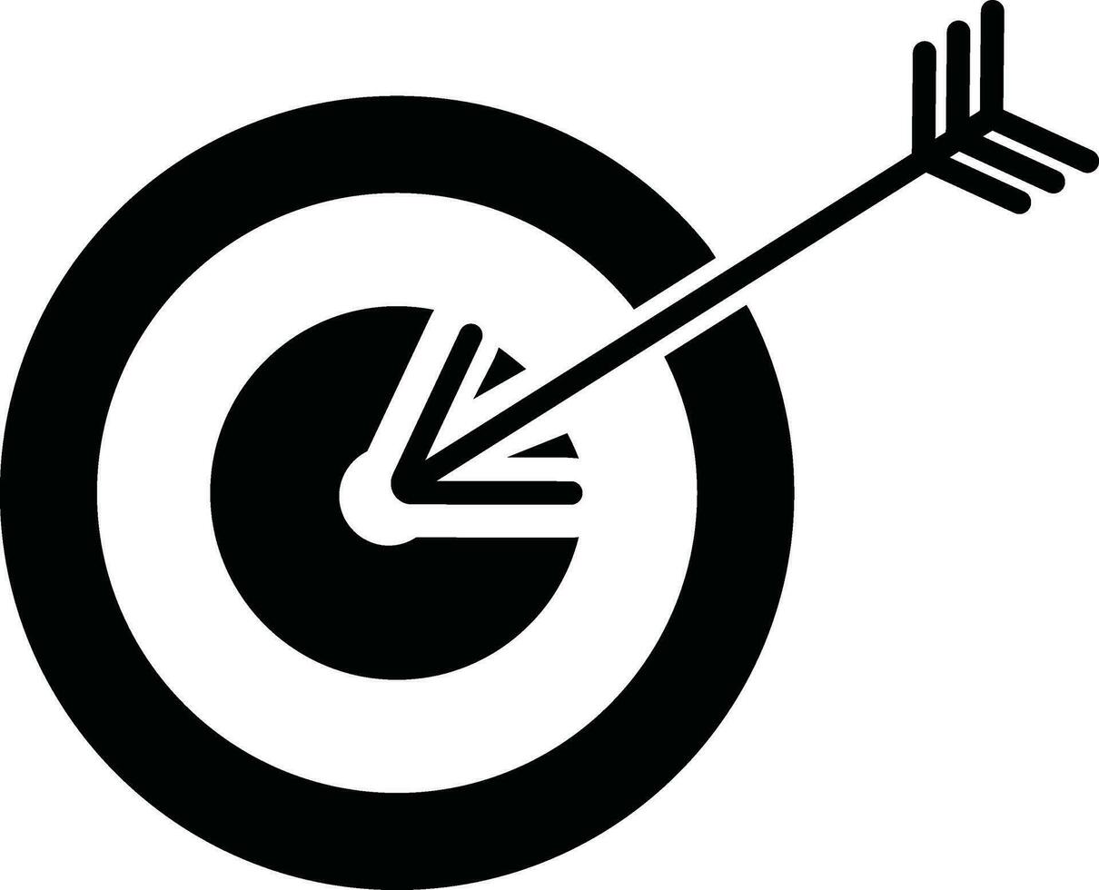 target with arrow. vector