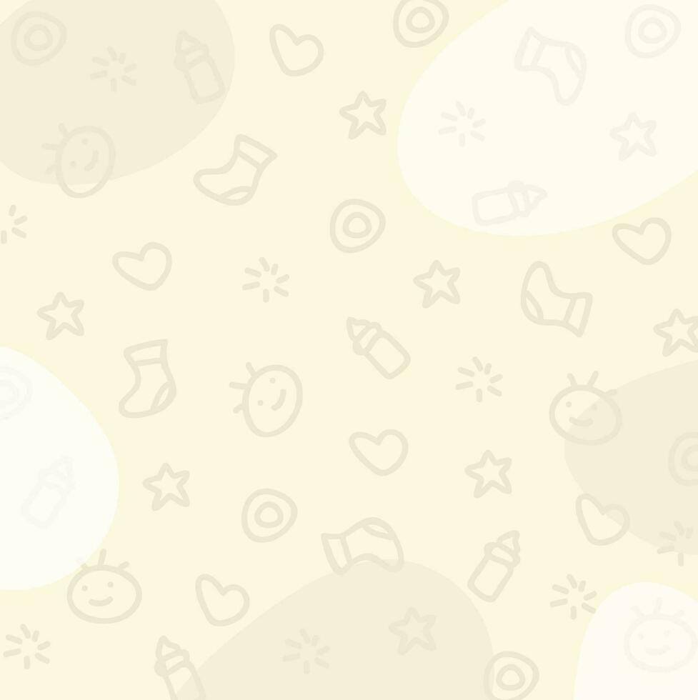 Doodle elements decorated background. vector
