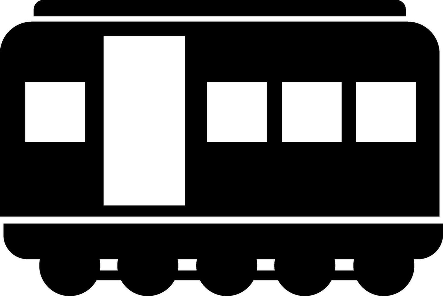 lado ver de un tren firmar o símbolo. vector