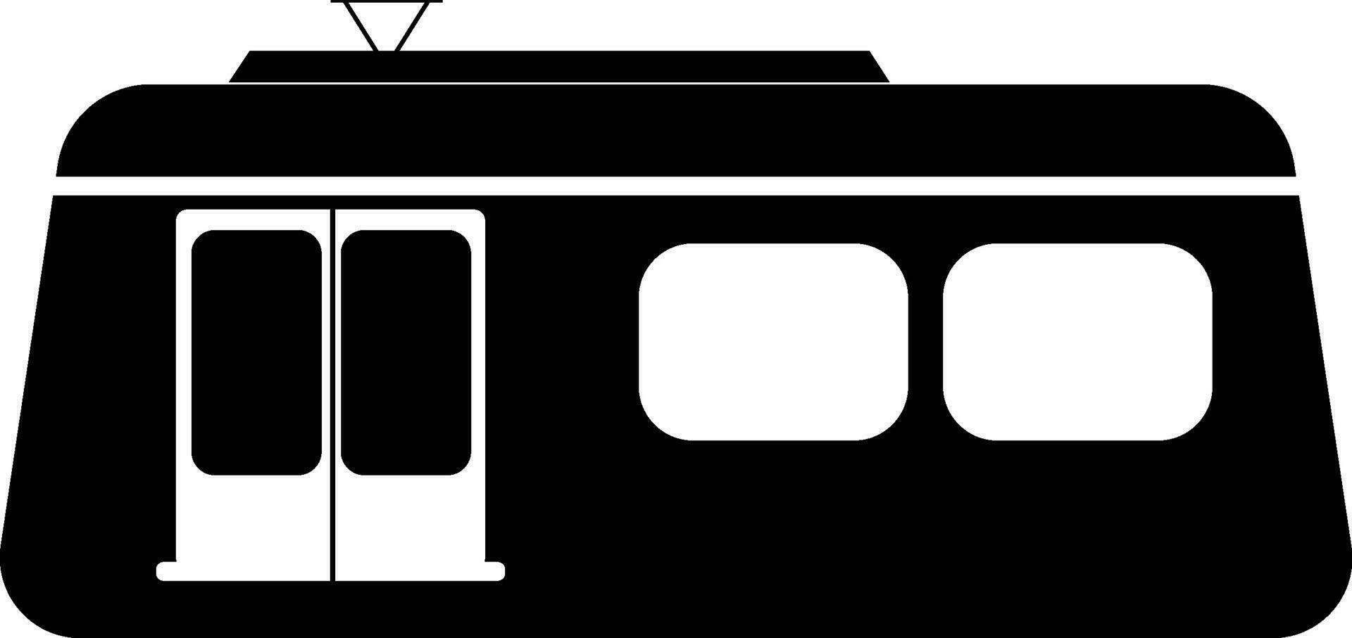 lado ver de un tren firmar o símbolo para transporte. vector