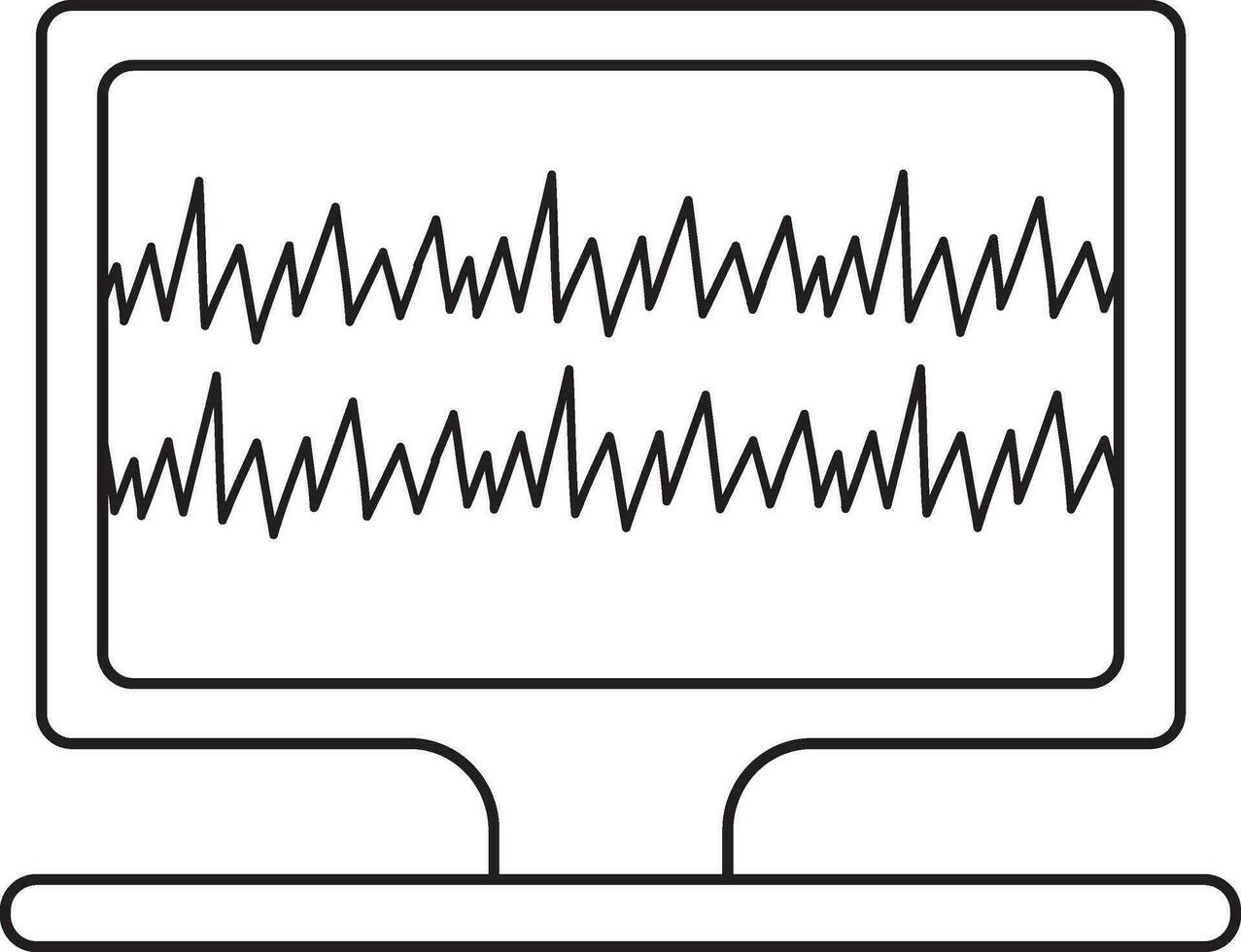 Mechanical ventilation in black line art illustration. vector