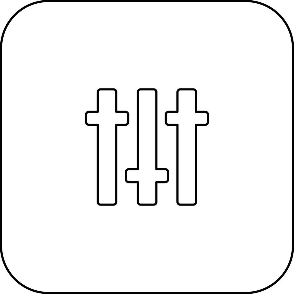 Equalizer icon in stroke for sound balance. vector
