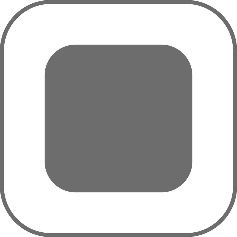 Icon of power button made with gray color. vector