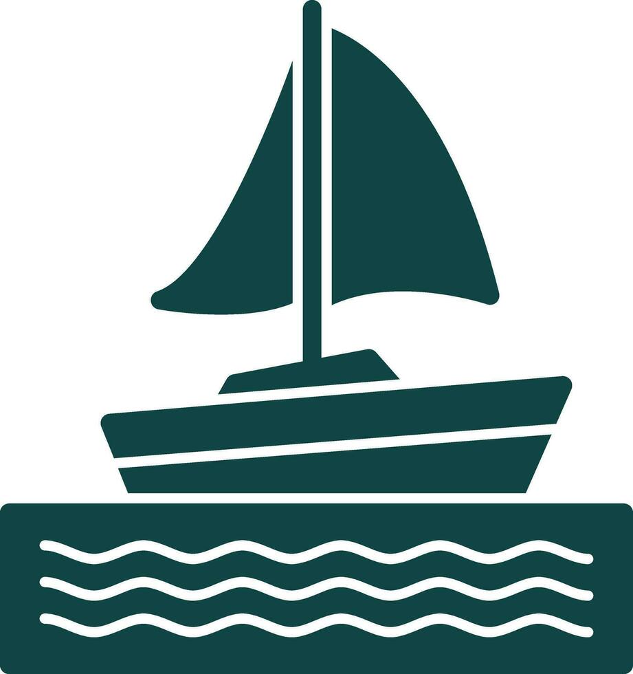 diseño de icono de vector de barco de vela