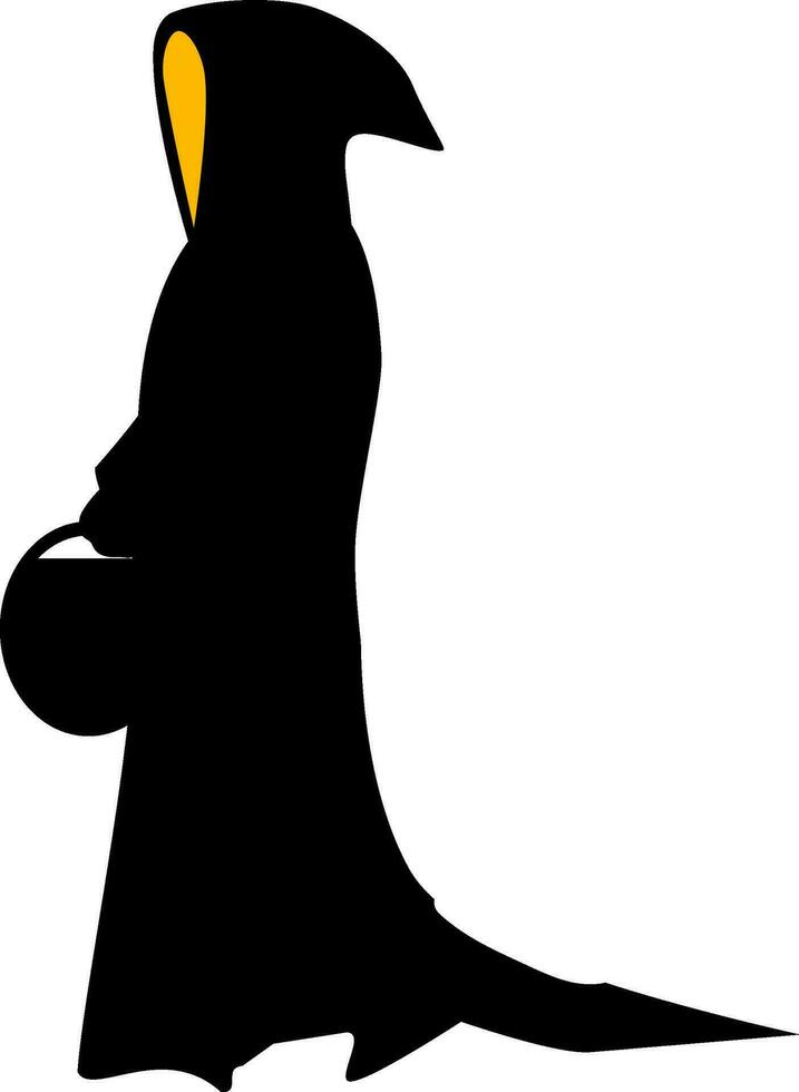 Silhouette of vampire for Halloween. vector