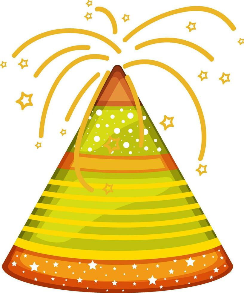 Illustration of exploded firecracker. vector