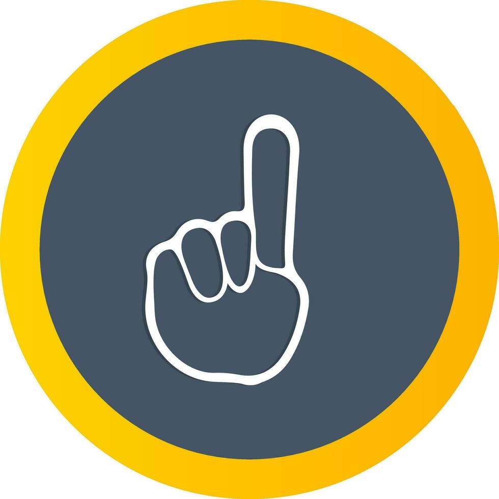 Attention hand sign made on circular background. vector