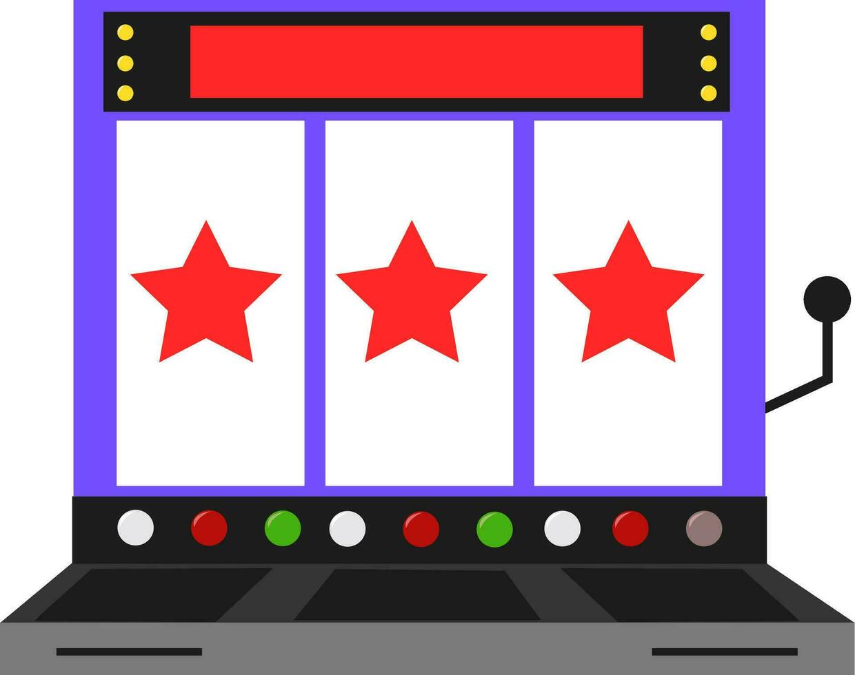 Flat illustration of slot machine. vector