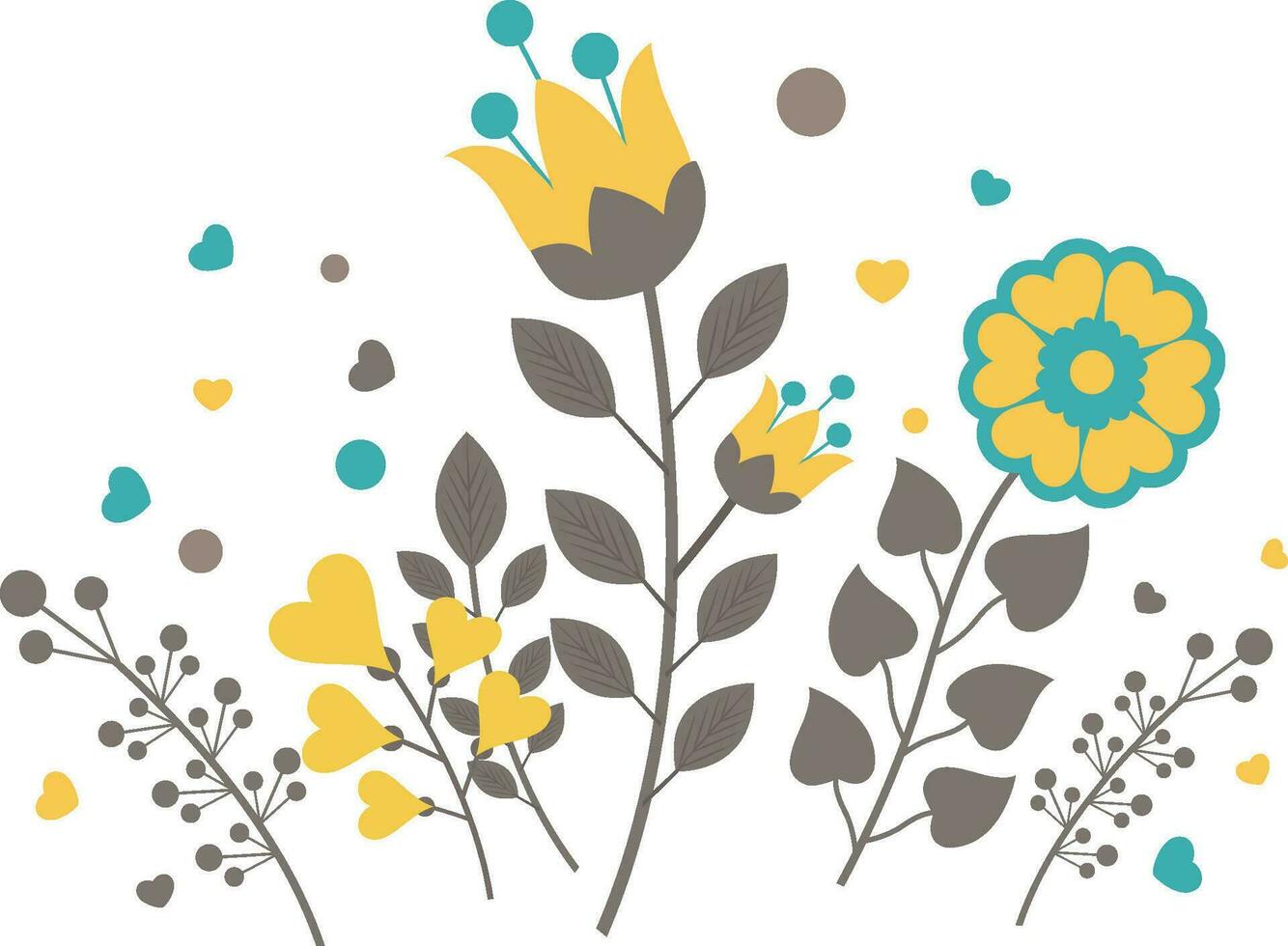 Beautiful flowers decorated background. vector