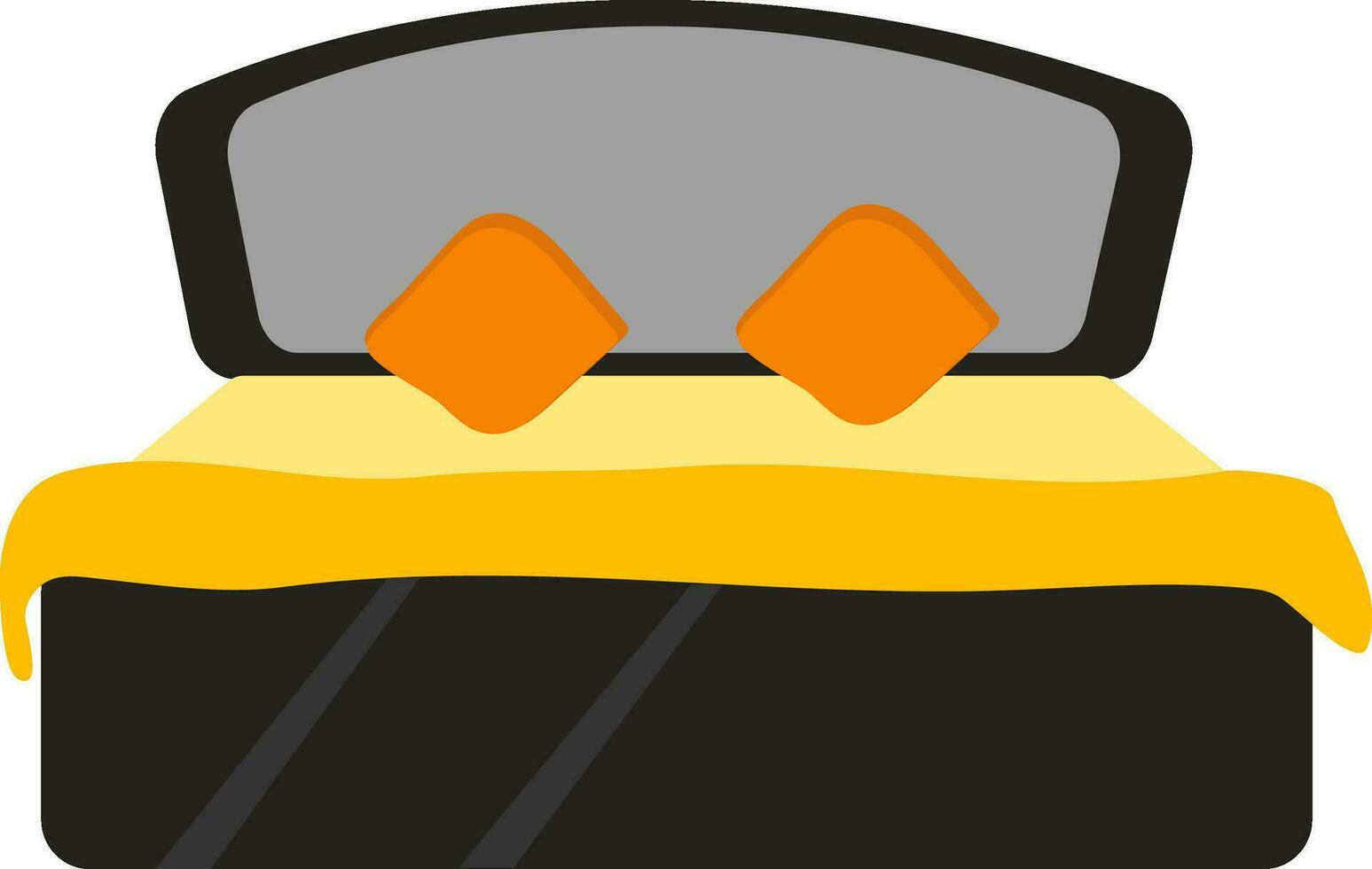 Illustration of double bed. vector