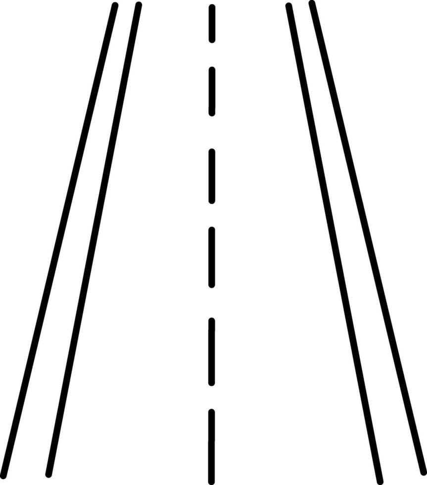 Line art illustration of Road. vector