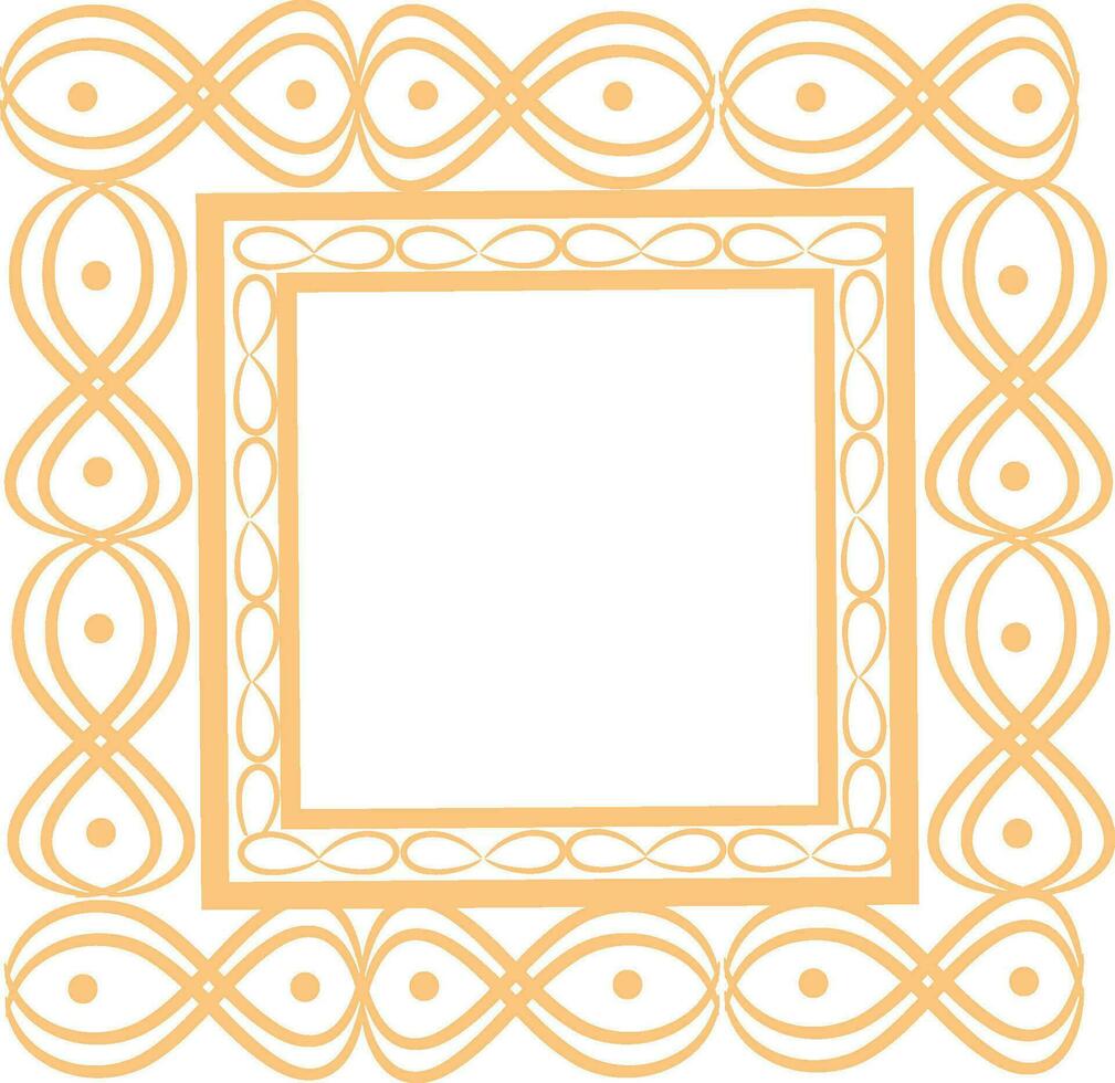 Floral frame in square shape. vector
