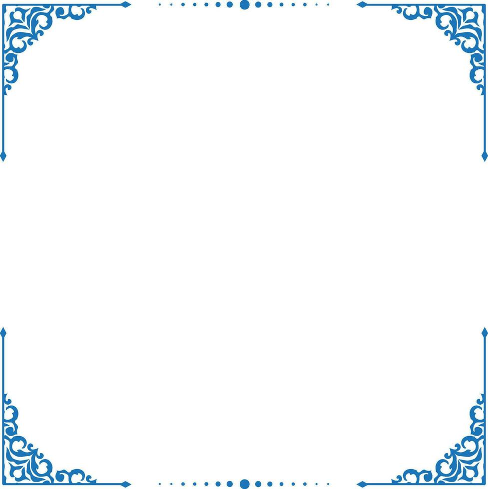 Square shaped frame with floral elements. vector