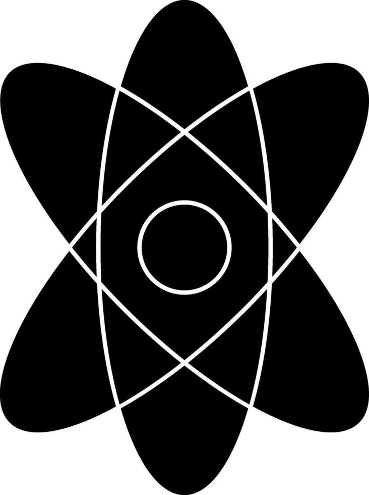 Black and white atomic structure. vector