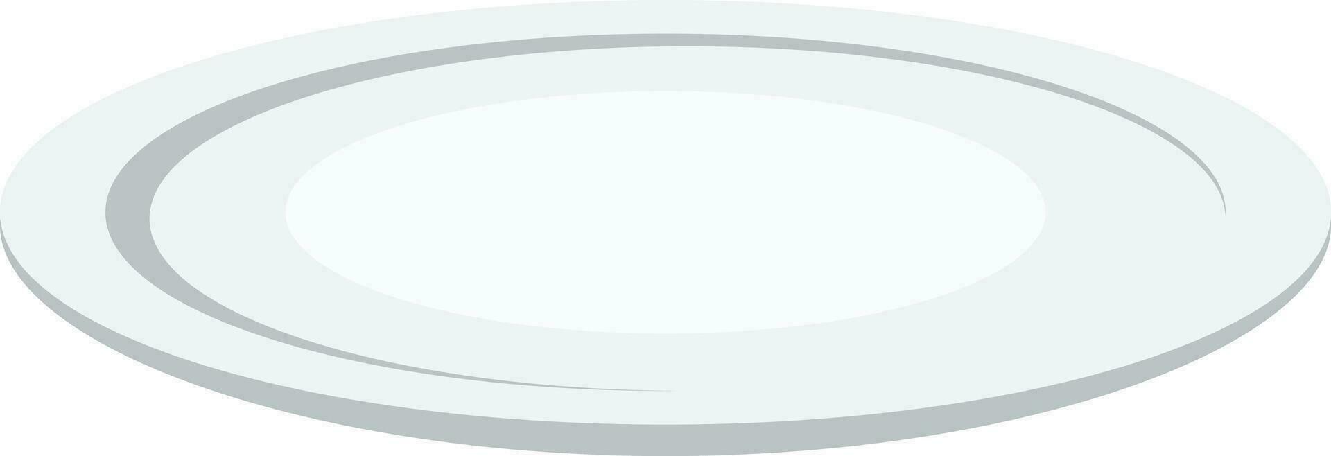 Isoalted illustration of an empty dish in flat style. vector