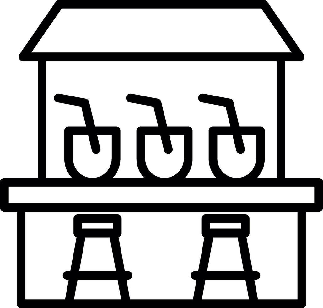Beach bar Vector Icon Design