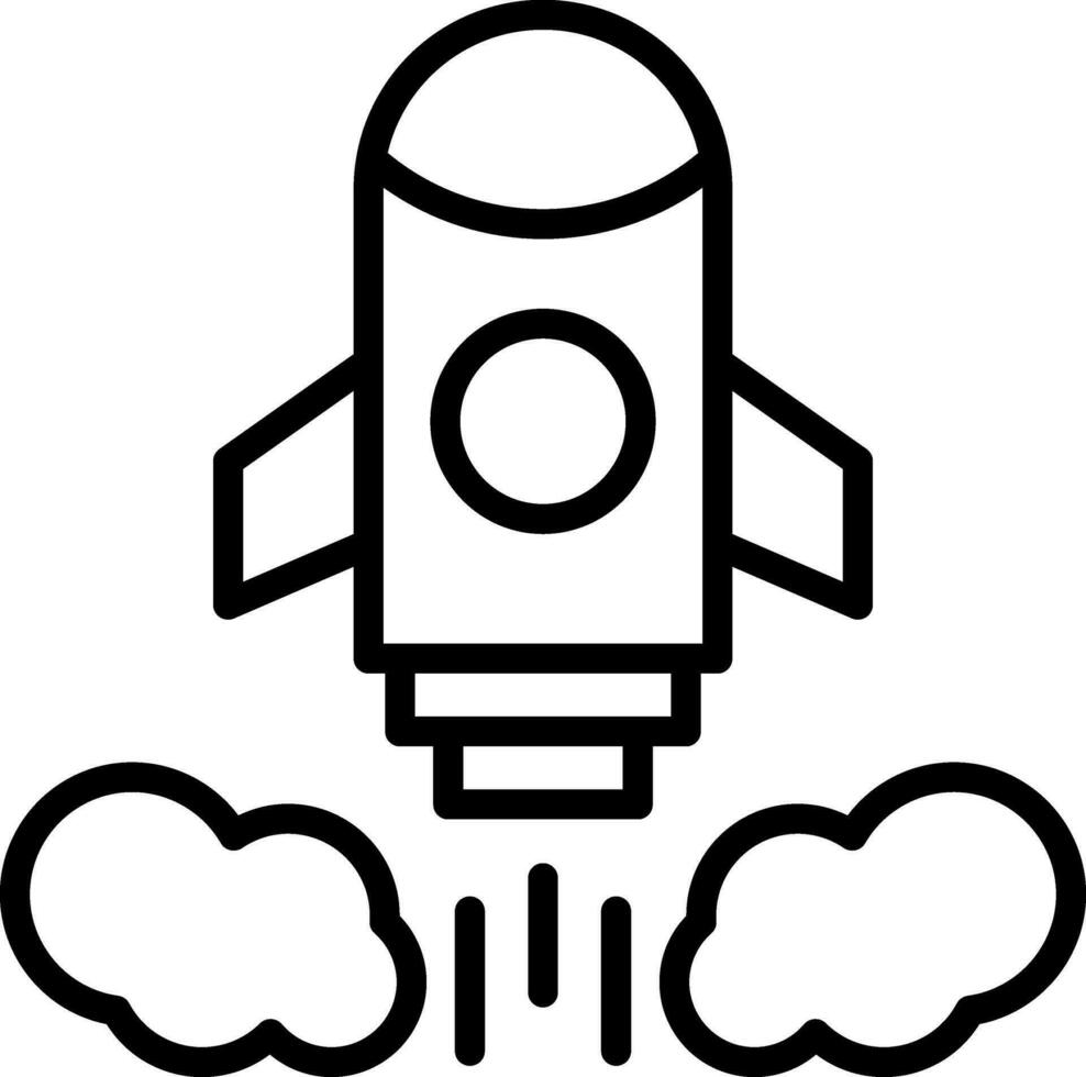 Rocket launch Vector Icon Design
