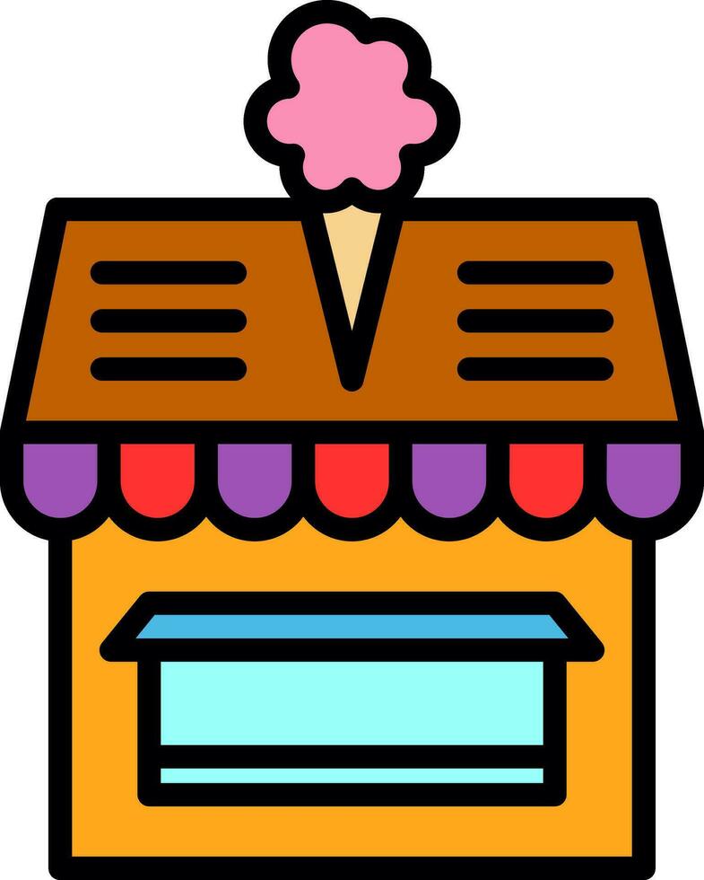 Ice cream shop Vector Icon Design
