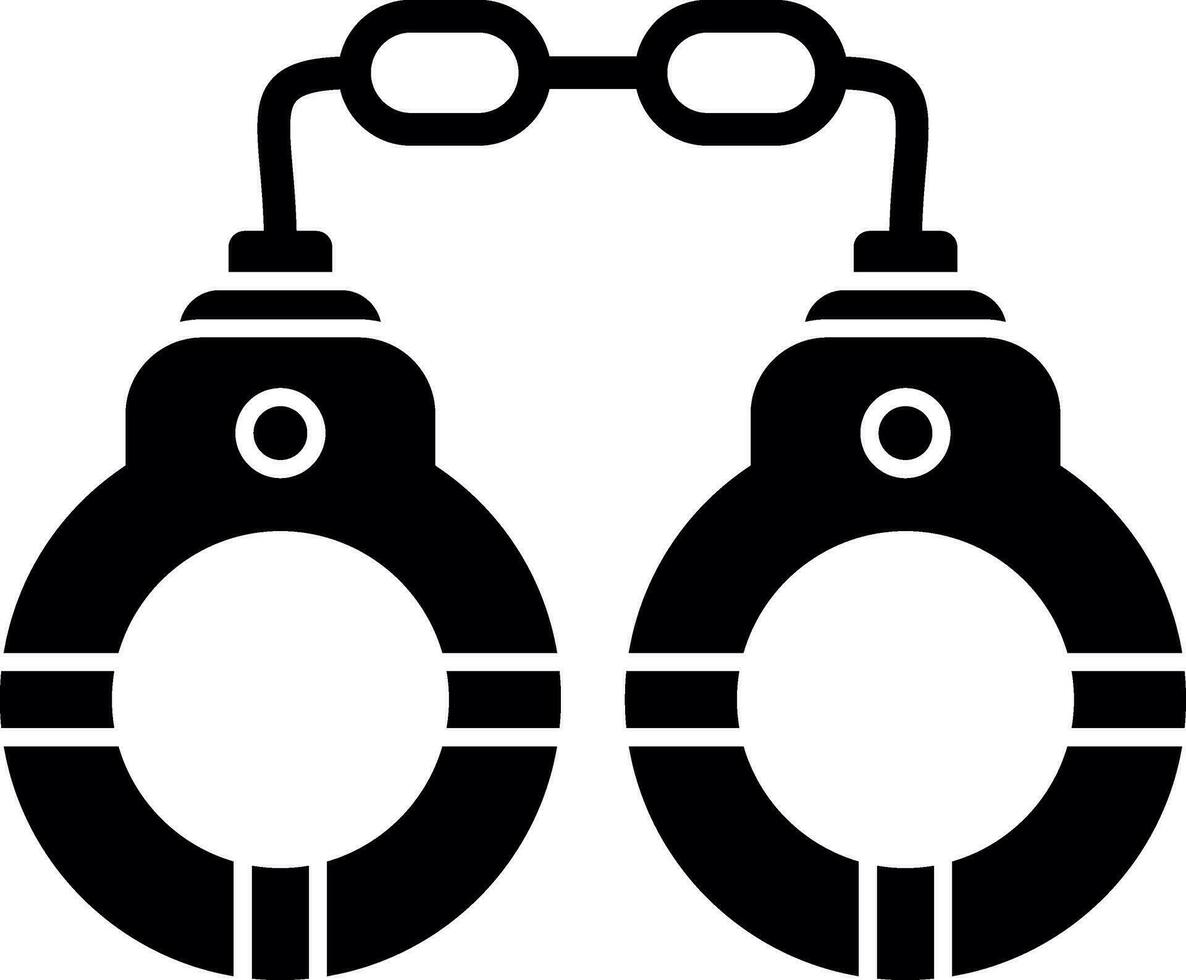 Handcuffs Vector Icon Design