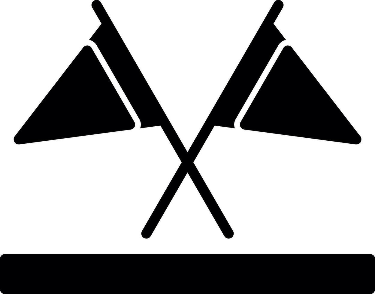 Two black flags Vector Icon Design
