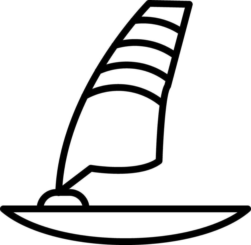 diseño de icono de vector de windsurf