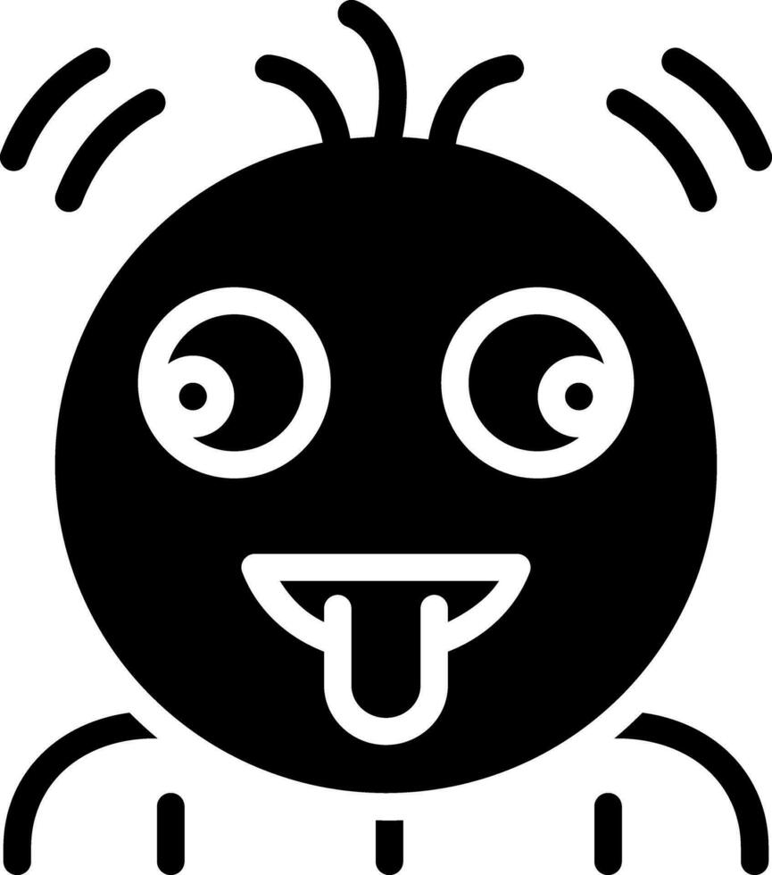solid icon for tongue vector