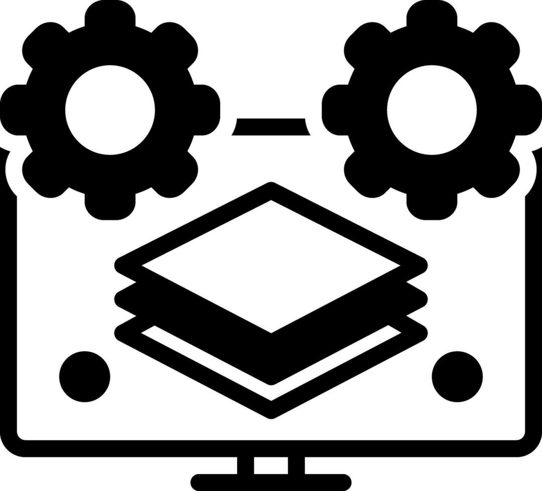 solid icon for alert vector