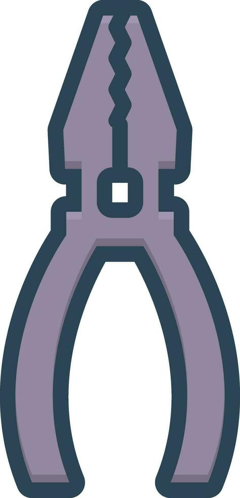 color icon for pliers cutting vector