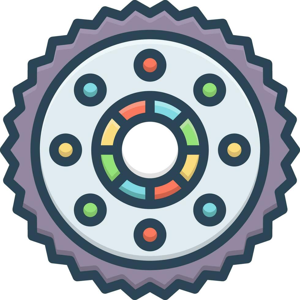 color icon for foreman gear vector