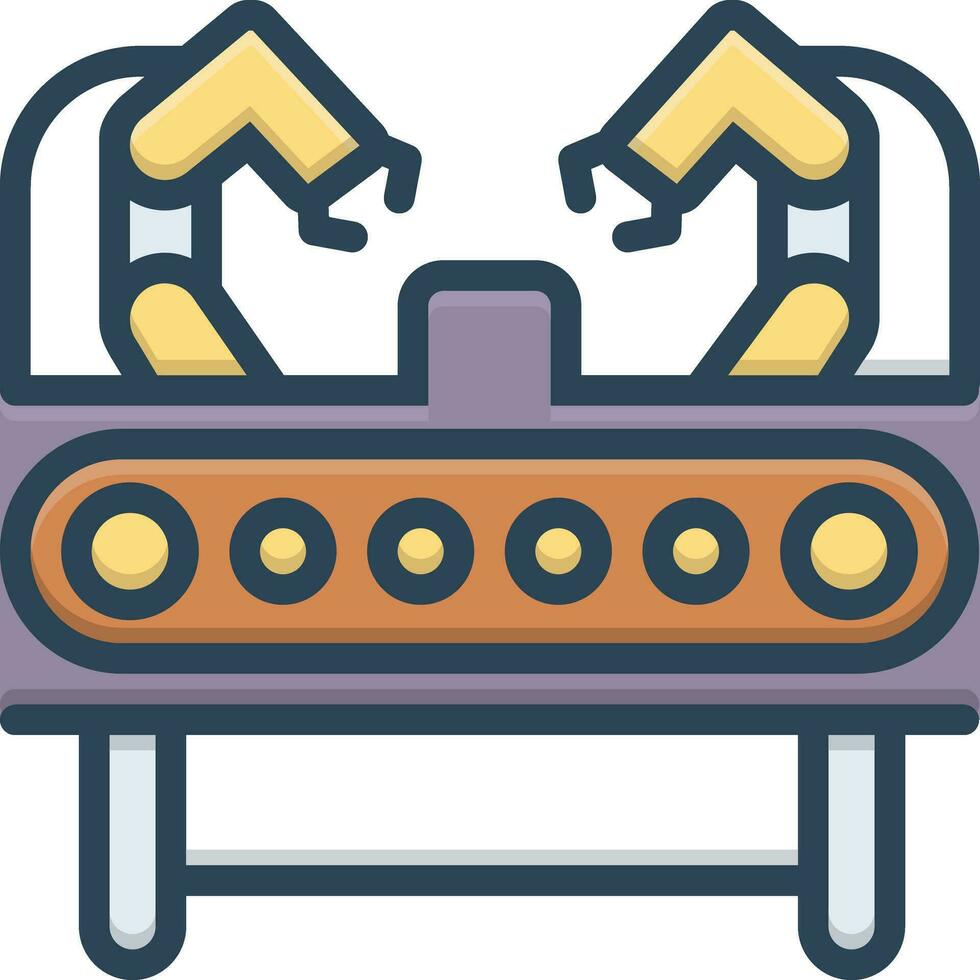 color icon for machinery production vector