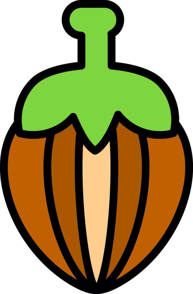 Hazelnut Vector Icon Design