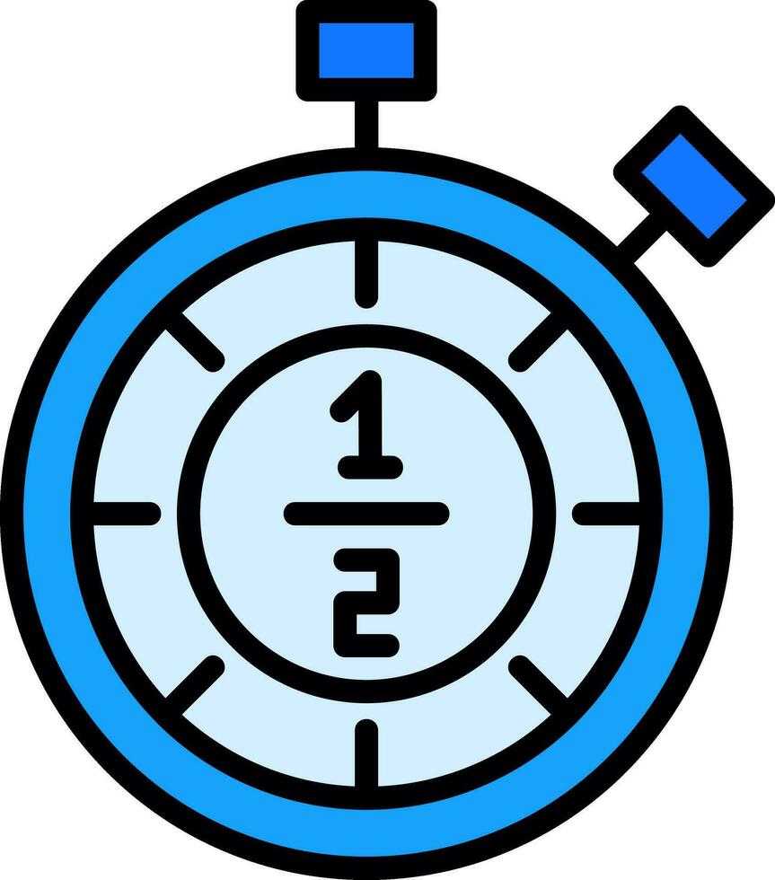 diseño de icono de vector de medio tiempo