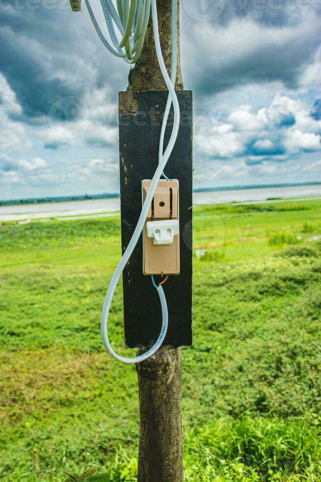 al aire libre eléctrico gabinete - grande eléctrico controlar caja. foto