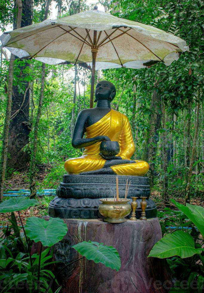 Statue of a monk Pra Upakhut photo