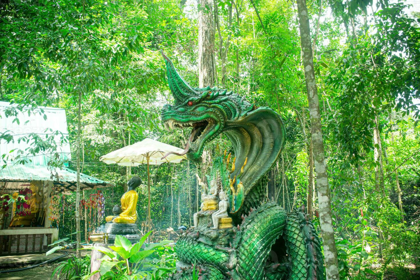 Serpent king of Nagas in Thailand.Naga or serpent statue 25058440 Stock