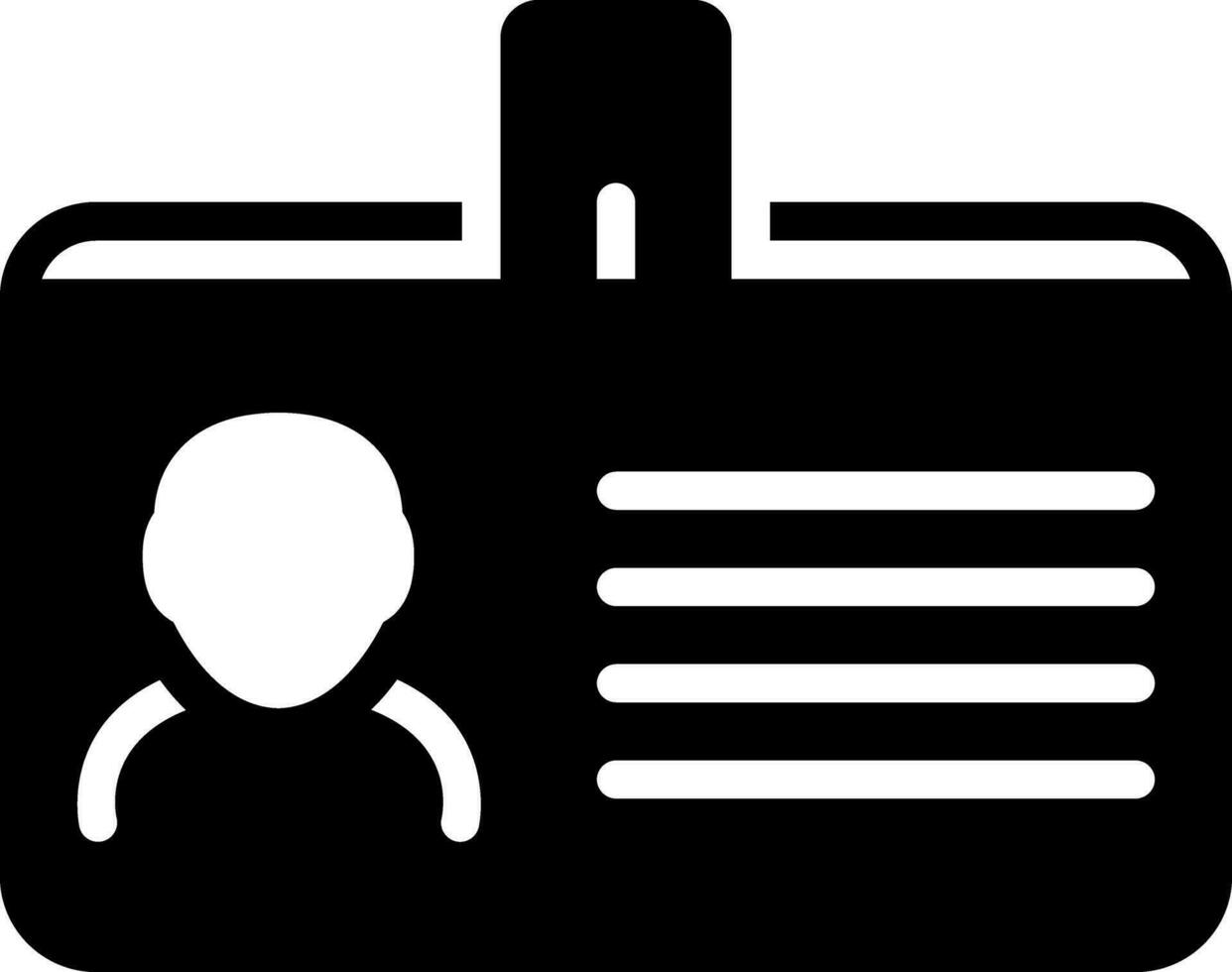 solid icon for identity vector