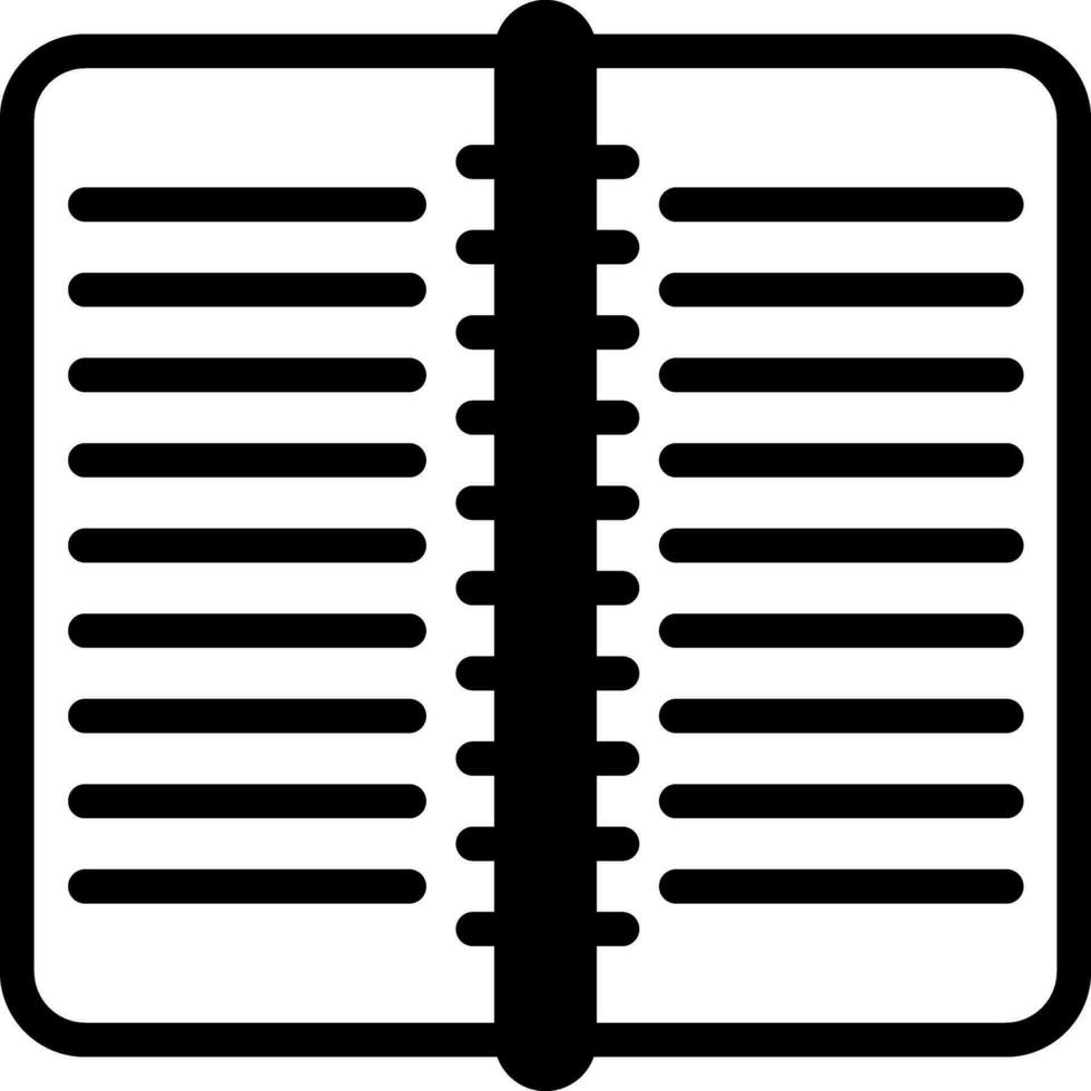 solid icon for work book vector