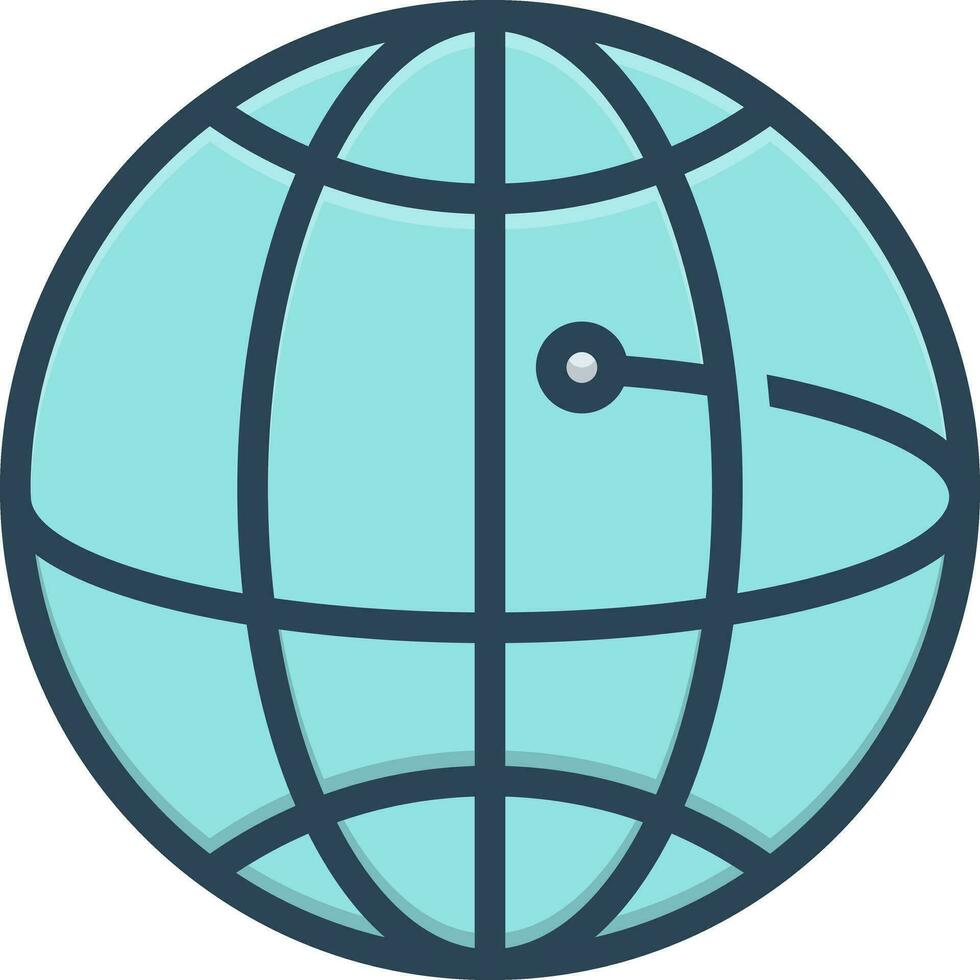 color icon for global business vector