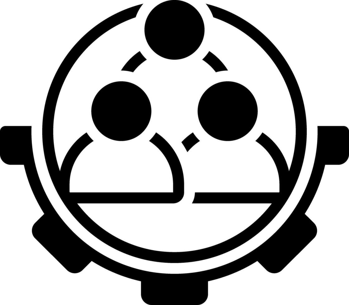 solid icon for workforce vector