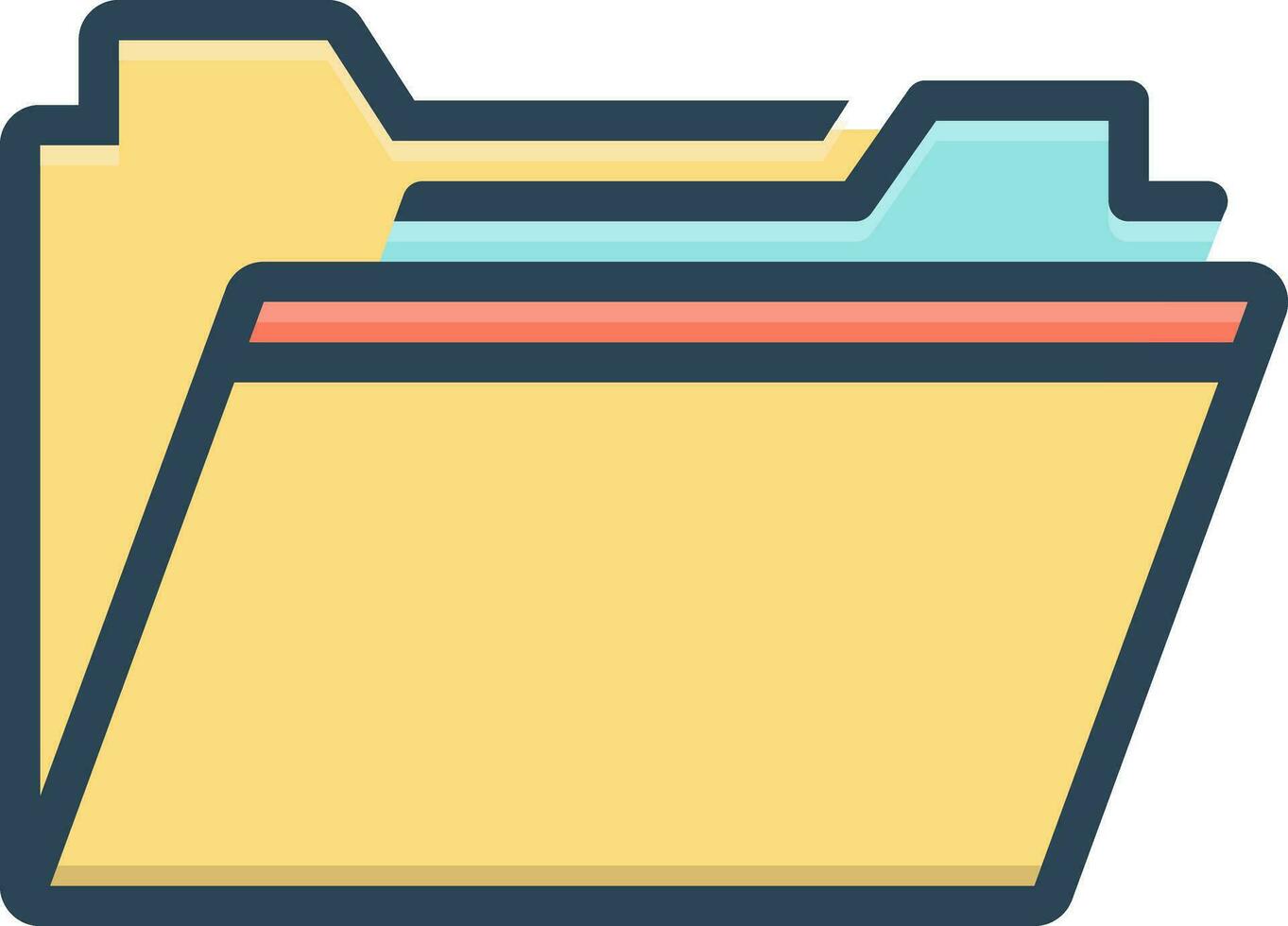 color icon for folder vector