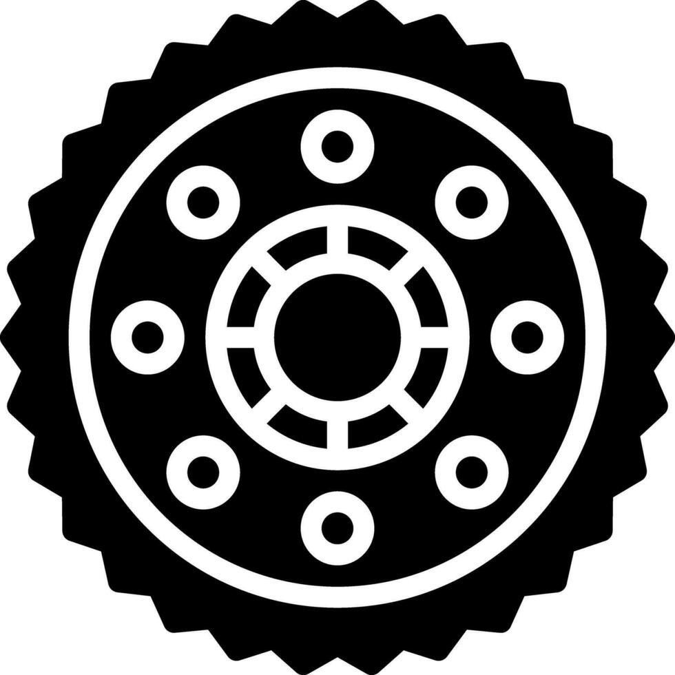 solid icon for foreman gear vector