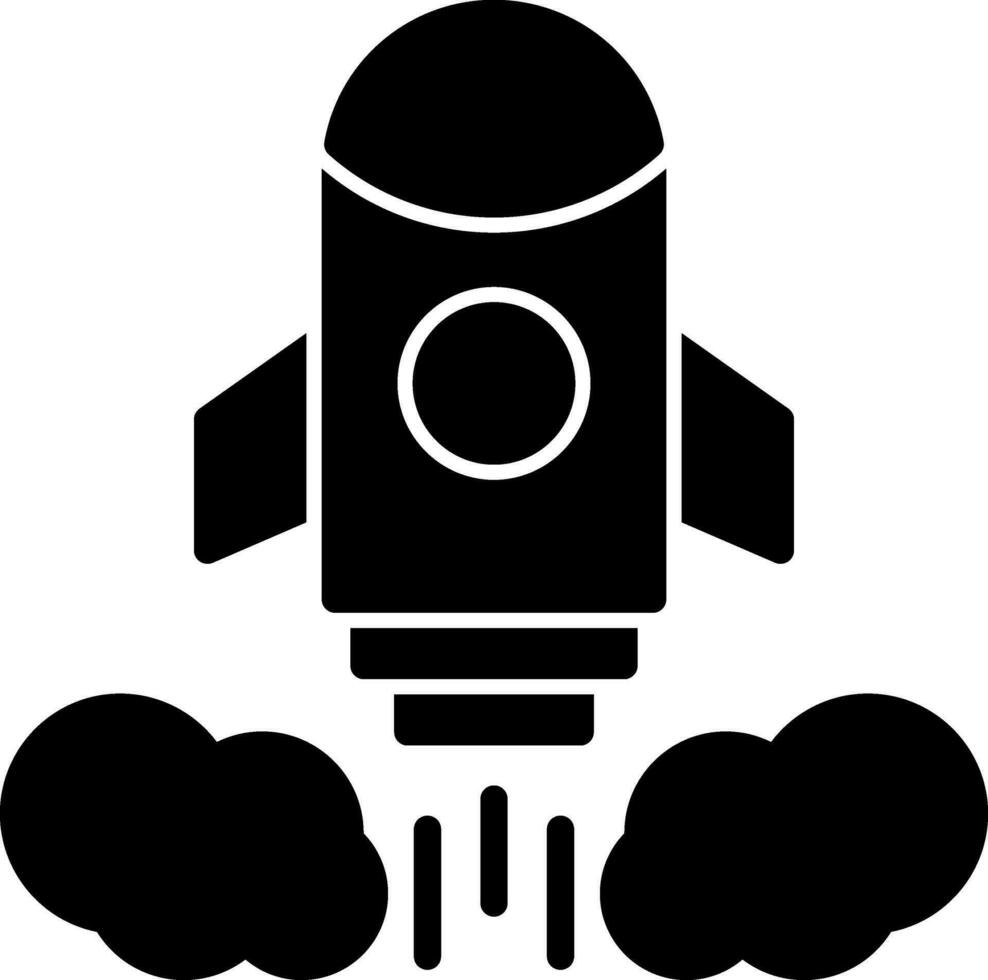 Rocket launch Vector Icon Design