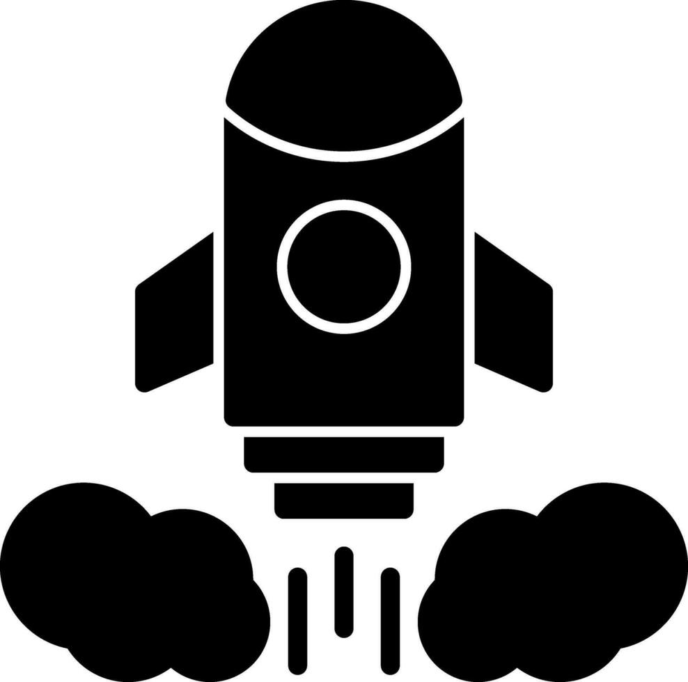 Rocket launch Vector Icon Design