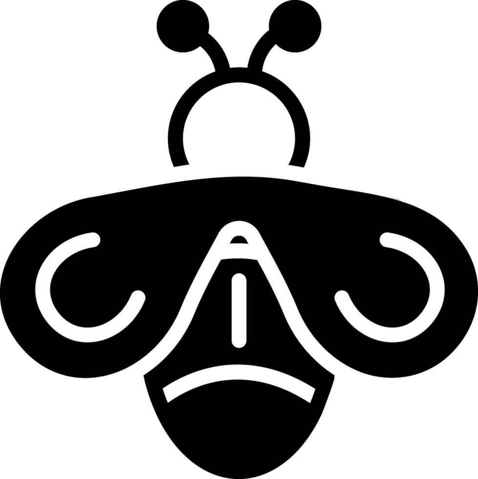 solid icon for fly vector