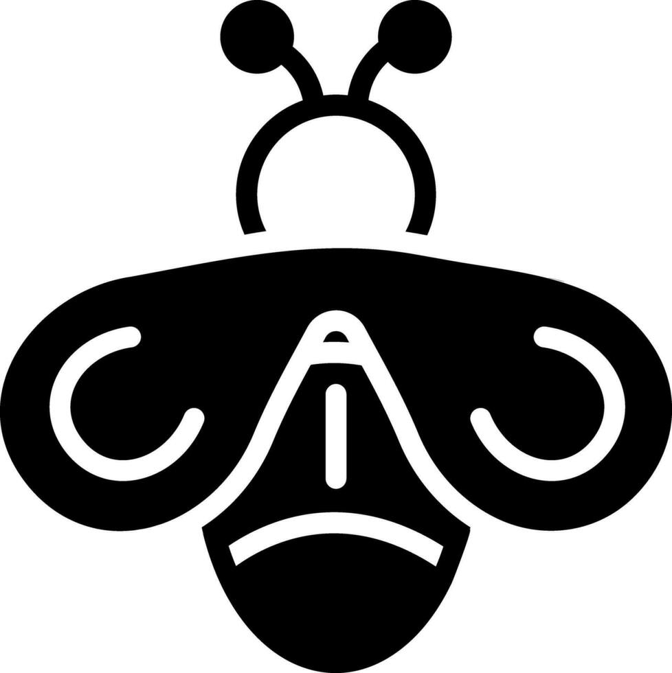 sólido icono para mosca vector