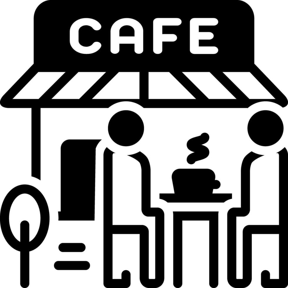 solid icon for cafe vector