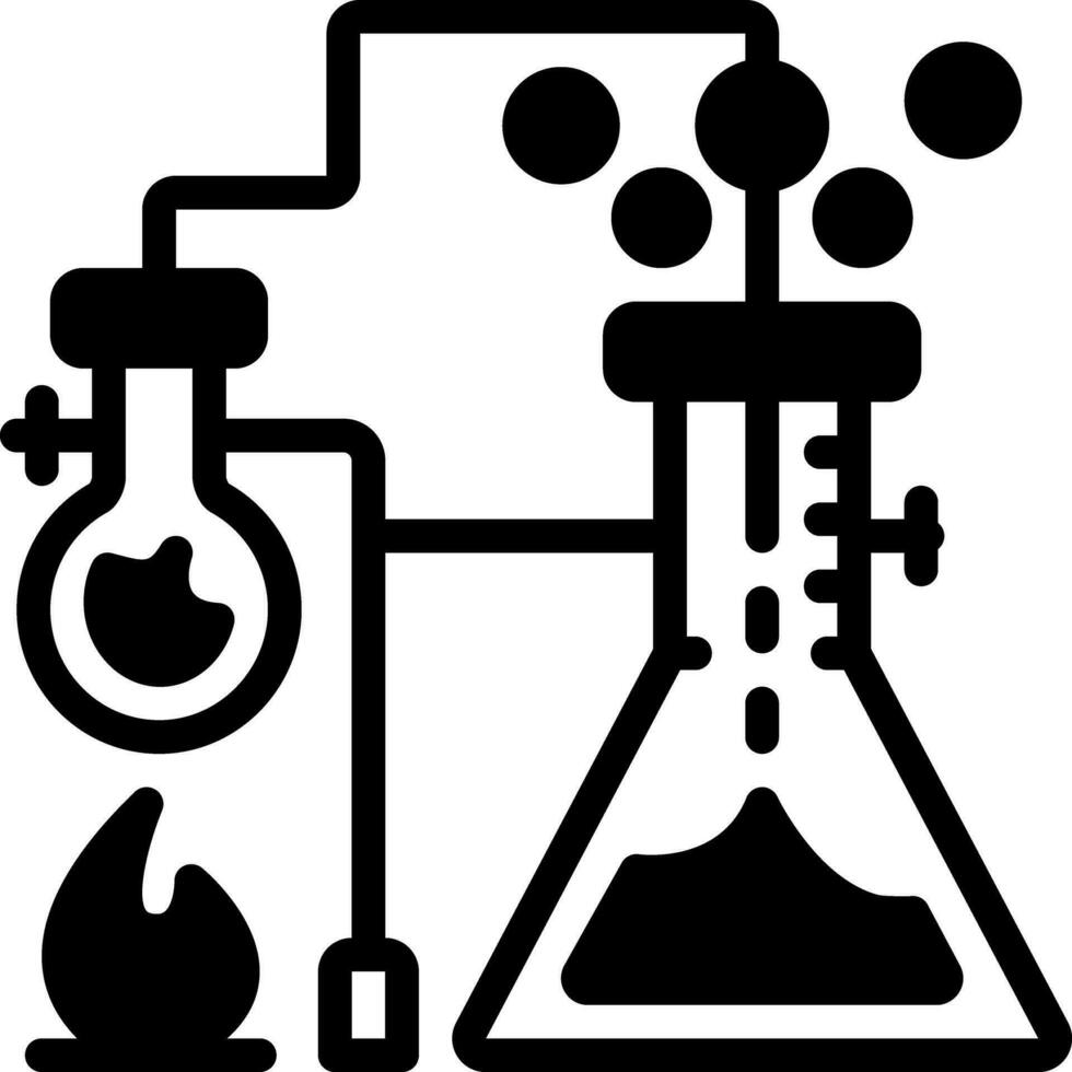 sólido icono para laboratorio vector