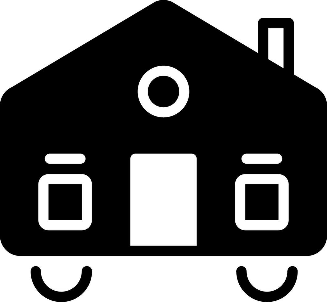 solid icon for home vector