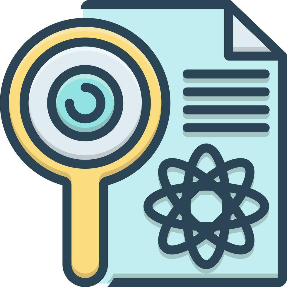 color icon for research vector