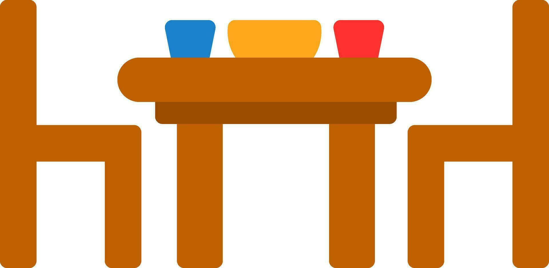 Dining table Vector Icon Design